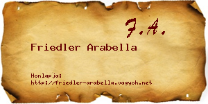 Friedler Arabella névjegykártya